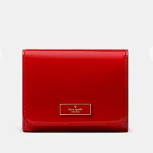 Kate Spade Bridget Patent Small L-zip Wallet, KS Bright Red